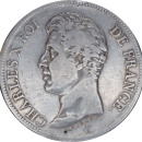 5 francs Charles X 1825 W - Avers