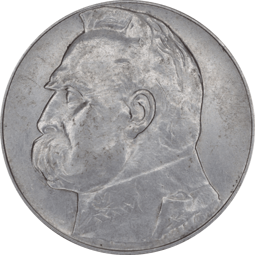 Avers 10 zlotys Josef Pilsudski 1936