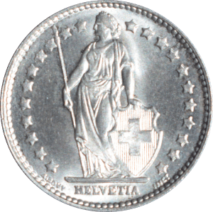 Avers 1 franc Helvetia 1963 B