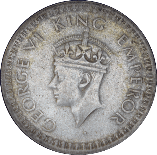 Avers ½ roupie 1944 L George VI