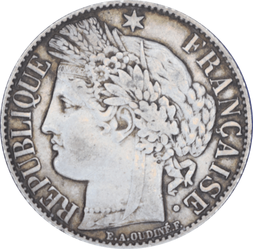 Avers 1 franc Cérès 1887 A