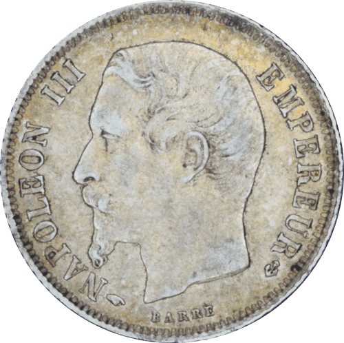 Avers 1 franc Napoléon III 1859 A