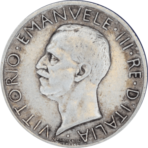 Avers 5 lires Vittorio Emanuele III 1929 R