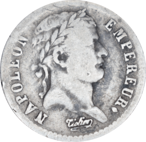Avers Demi franc Napoléon Empereur 1808 D