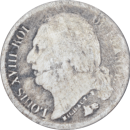 ½ franc Louis XVIII 1818 W - Avers