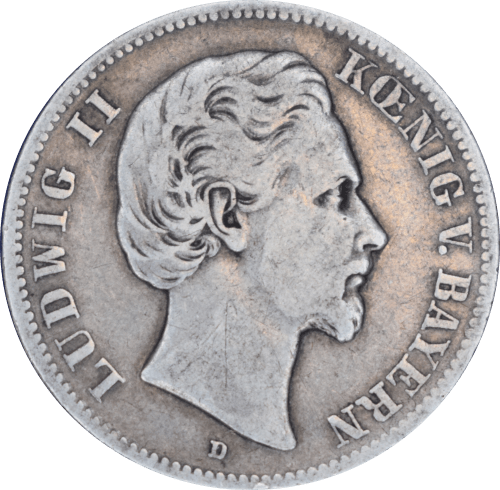 2 marks Ludwig II 1876 D - Avers