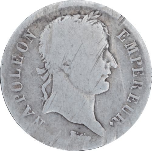 Avers 1 franc Napoléon Ier 1808 BB