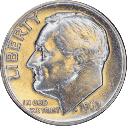 Avers 10 cents "Roosevelt Dime" 1963 D