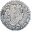 4 reales Isabelle II 1860 Barcelone - Avers