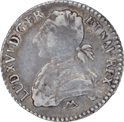 Avers 1/10 écu aux rameaux d'olivier Louis XVI 1789 N