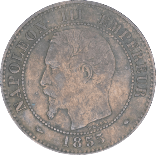 2 centimes Napoléon III 1855 MA - Avers