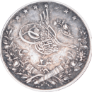 2 qirsh Abdul Hamid II 1293(1884) - Avers
