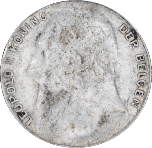 Avers 50 centimes Léopold II 1901