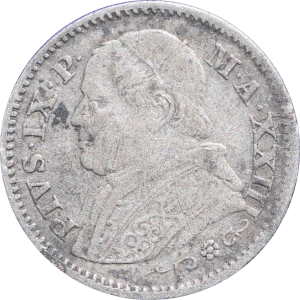 Avers 10 Soldi Pius IX 1868 R