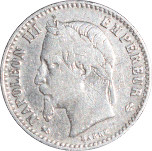 Avers 50 centimes Napoléon III 1865 K