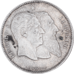 Avers 1 franc 1880 Léopold II
