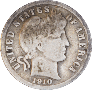 Avers 10 cents "Barber Dime" 1910 D