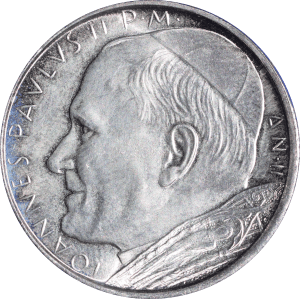 Avers 500 lires Jean Paul II 1980 IPZS