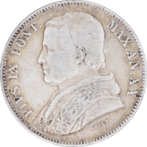 Avers 20 baiocchi - Pie IX 1865 R