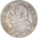 1 lira Pius IX 1869 R - Avers