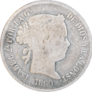 4 reales Isabelle II 1860 Barcelone - Avers