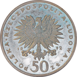 Avers 50 zlotys 1972 Frédéric Chopin