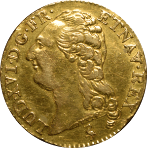 Avers Louis d'or aux écus 1789 A Louis XVI