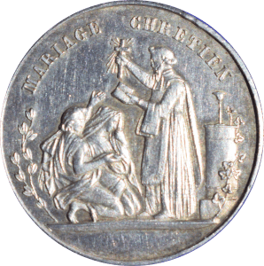 Avers Médaille de Mariage 1860-1879 poinçon abeille