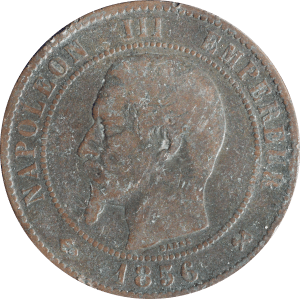 Avers 10 centimes 1856 B Napoléon III