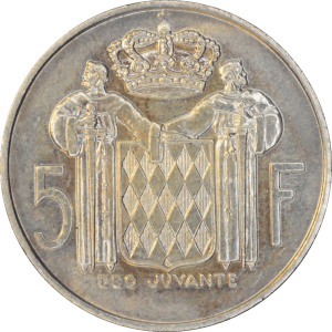 Revers 5 francs 1966 Rainier III