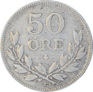 Revers 50 öre 1930 Gustaf V