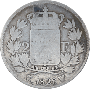 2 francs Charles X 1828 W - Revers