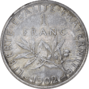 Revers 1 franc Semeuse 1902