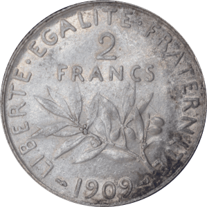 2 francs Semeuse 1909 - Revers