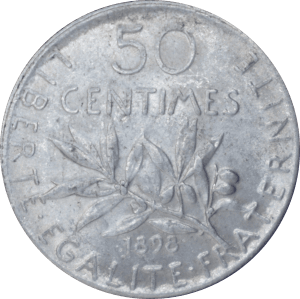 Revers 50 centimes Semeuse 1898