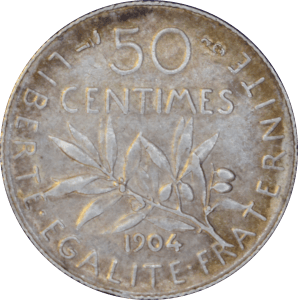 Revers 50 centimes Semeuse 1904
