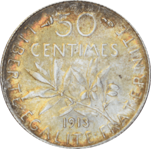 Revers 50 centimes Semeuse 1913