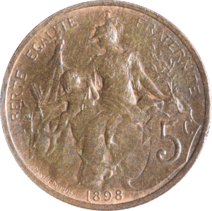 Revers 5 centimes Daniel-Dupuis 1898