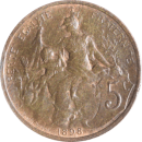 5 centimes Daniel-Dupuis 1898 - Revers