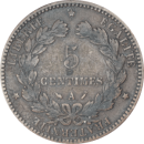 5 centimes Cérès 1896 A - Revers