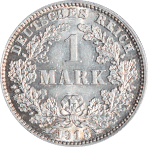 Revers 1 mark Wilhelm II 1915 J