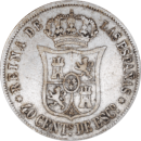 40 centimos de escudo Isabel II 1865 - Revers