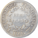 Demi franc Napoléon Empereur 1808 W - Revers