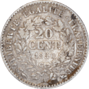 20 centimes Cérès 1850 A - Revers