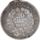 20 centimes Cérès 1849 A - Revers
