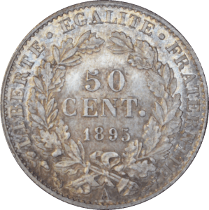 Revers 50 centimes Cérès 1895 A