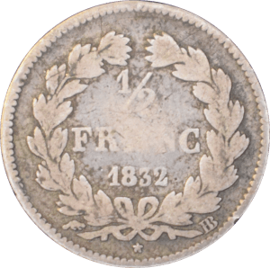 ½ franc Louis Philippe 1832 BB - Revers