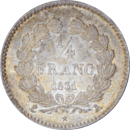 ¼ franc Louis-Philippe 1831 A - Revers