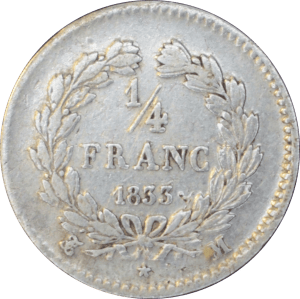 ¼ franc Louis-Philippe 1833 M - Revers