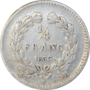 ¼ franc Louis-Philippe 1833 M - Revers
